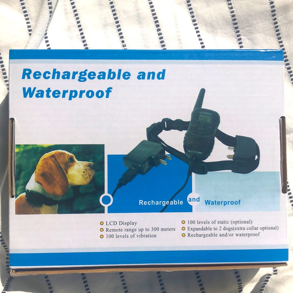 Dog training collar, rechargeable and water proof, NEW